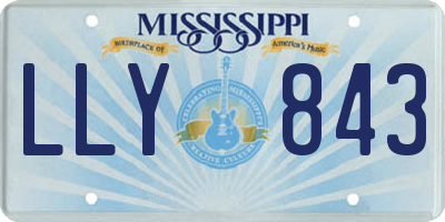 MS license plate LLY843