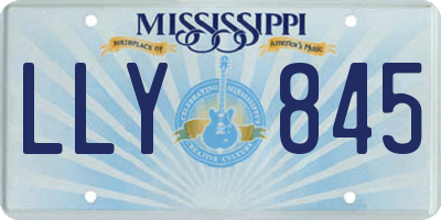 MS license plate LLY845