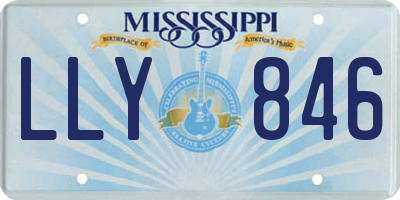 MS license plate LLY846