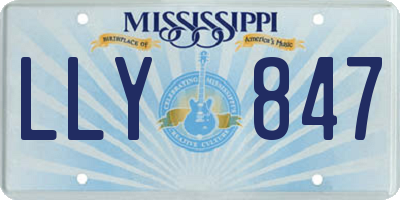 MS license plate LLY847