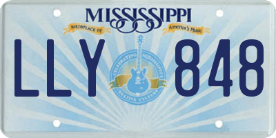 MS license plate LLY848