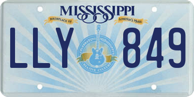MS license plate LLY849