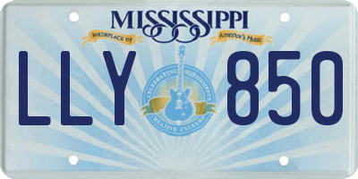 MS license plate LLY850