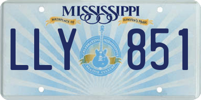 MS license plate LLY851