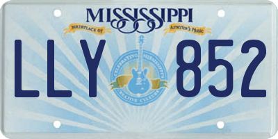 MS license plate LLY852