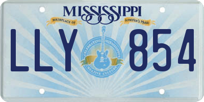 MS license plate LLY854