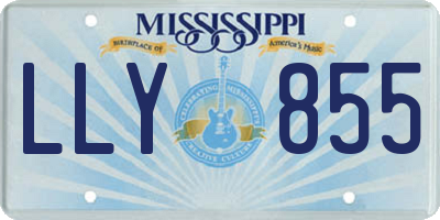 MS license plate LLY855
