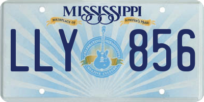 MS license plate LLY856