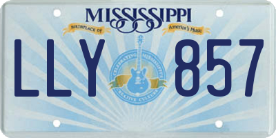 MS license plate LLY857