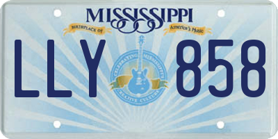 MS license plate LLY858