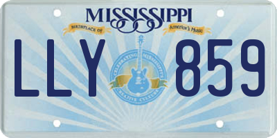 MS license plate LLY859
