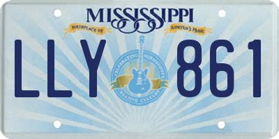 MS license plate LLY861