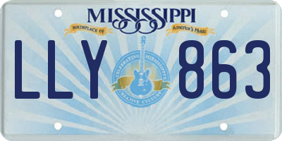 MS license plate LLY863