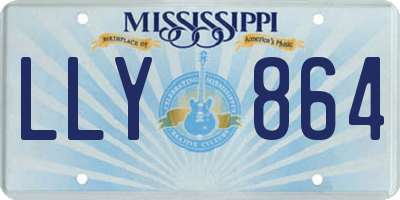 MS license plate LLY864