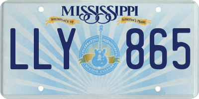 MS license plate LLY865