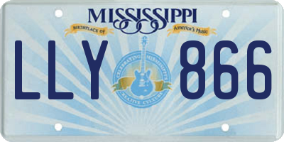 MS license plate LLY866