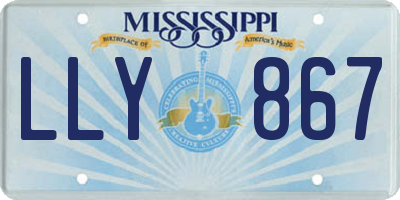 MS license plate LLY867