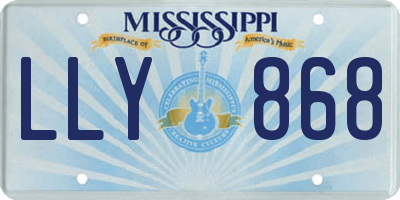 MS license plate LLY868