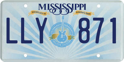 MS license plate LLY871