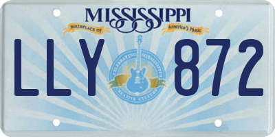 MS license plate LLY872