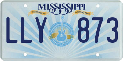 MS license plate LLY873