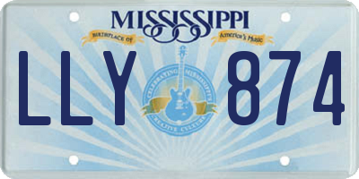 MS license plate LLY874