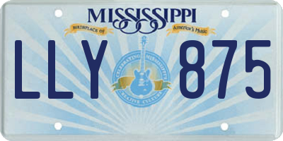 MS license plate LLY875