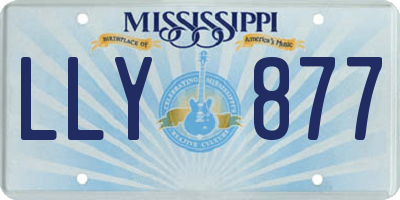 MS license plate LLY877