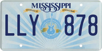 MS license plate LLY878