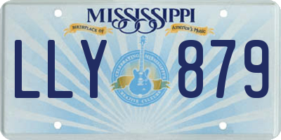 MS license plate LLY879