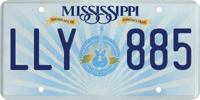 MS license plate LLY885