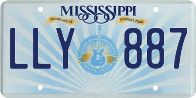 MS license plate LLY887