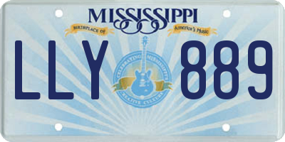 MS license plate LLY889