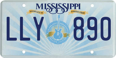 MS license plate LLY890