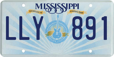 MS license plate LLY891