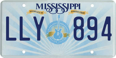 MS license plate LLY894