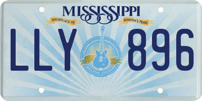 MS license plate LLY896