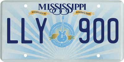 MS license plate LLY900