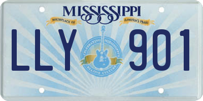 MS license plate LLY901