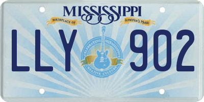 MS license plate LLY902