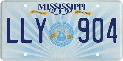 MS license plate LLY904