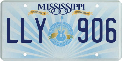 MS license plate LLY906
