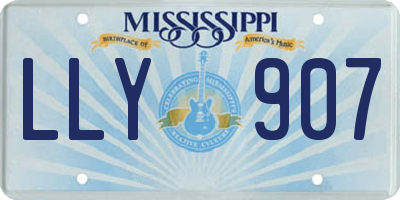 MS license plate LLY907