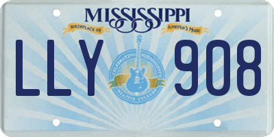 MS license plate LLY908