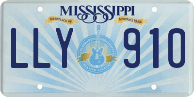 MS license plate LLY910