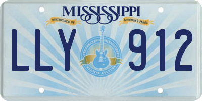 MS license plate LLY912