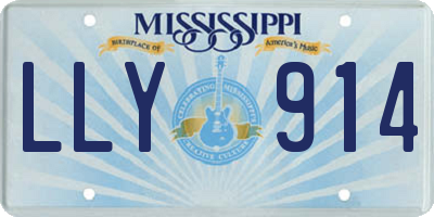 MS license plate LLY914