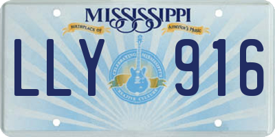 MS license plate LLY916