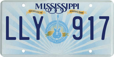 MS license plate LLY917