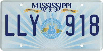 MS license plate LLY918